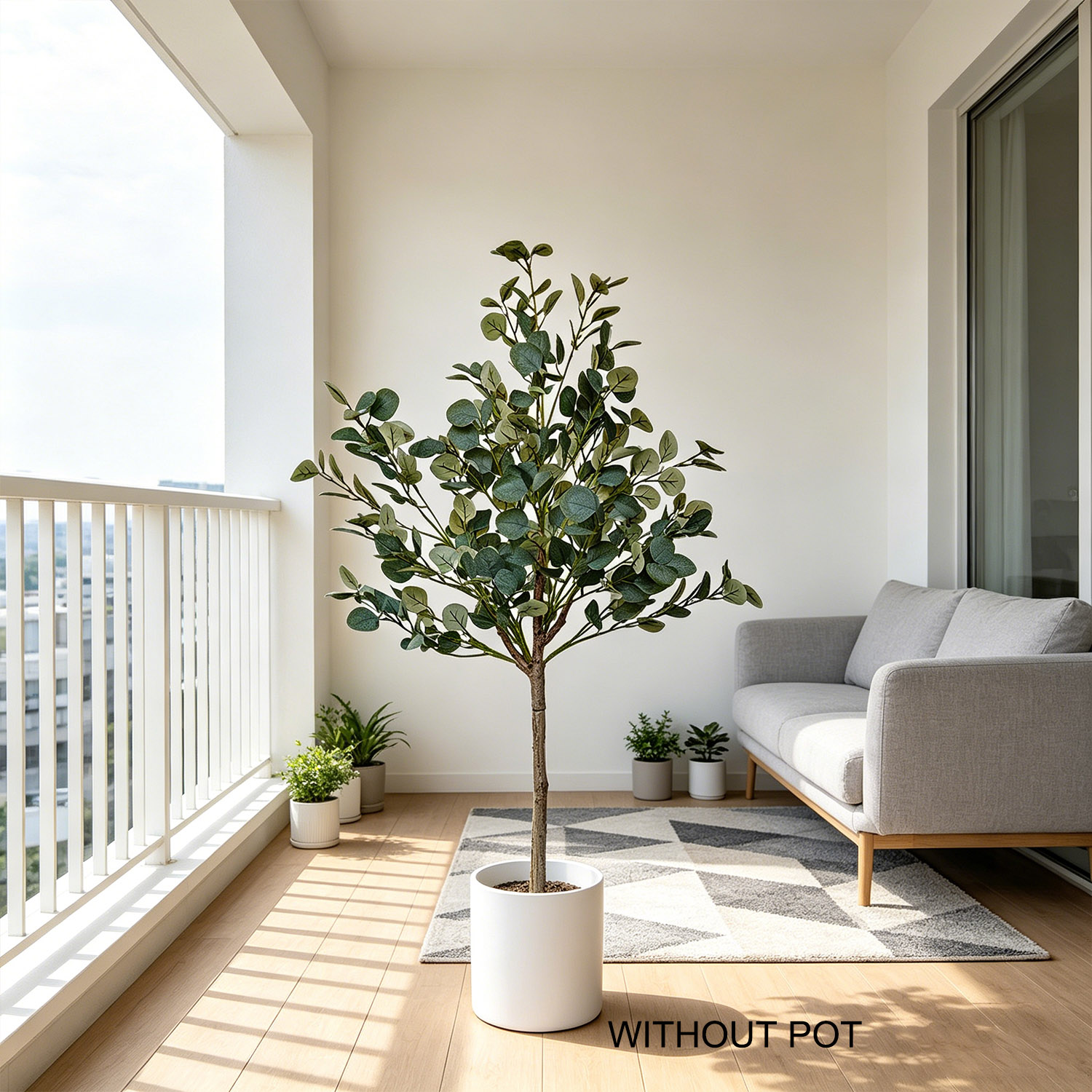 Dracaena Marginata - 140cm Artificial Eucalyptus Plant UV-resistant Faux