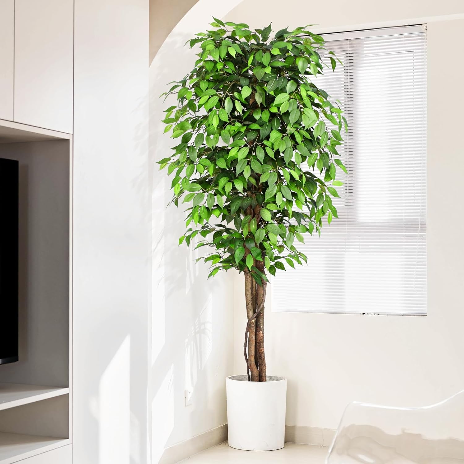 Lifelike Artificial Ficus Tree - Ficus Lyrata Tree review and price
