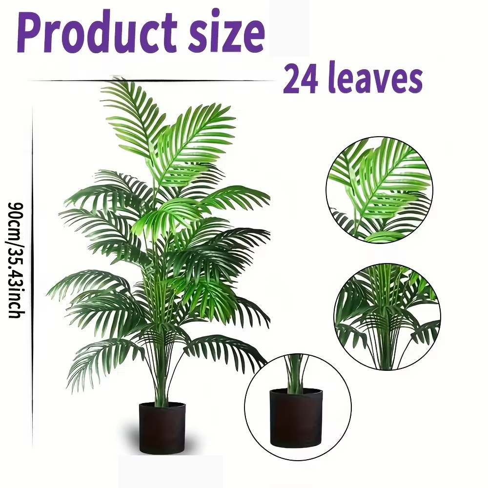 24 Leaves Areca Palm Artificia - Dracaena Marginata review and price