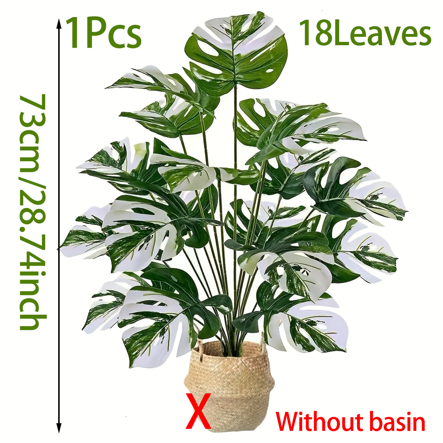 Realistic Artificial Monstera  - Monstera Adansonii review and price